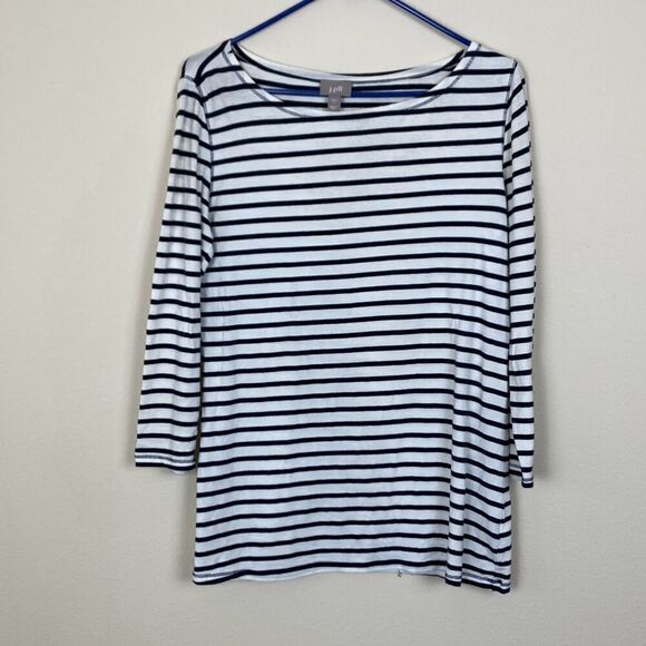 J. Jill Tops - J. Jill Stretch Blue and White Stripe Top Size Small (M7)